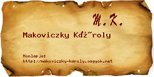 Makoviczky Károly névjegykártya